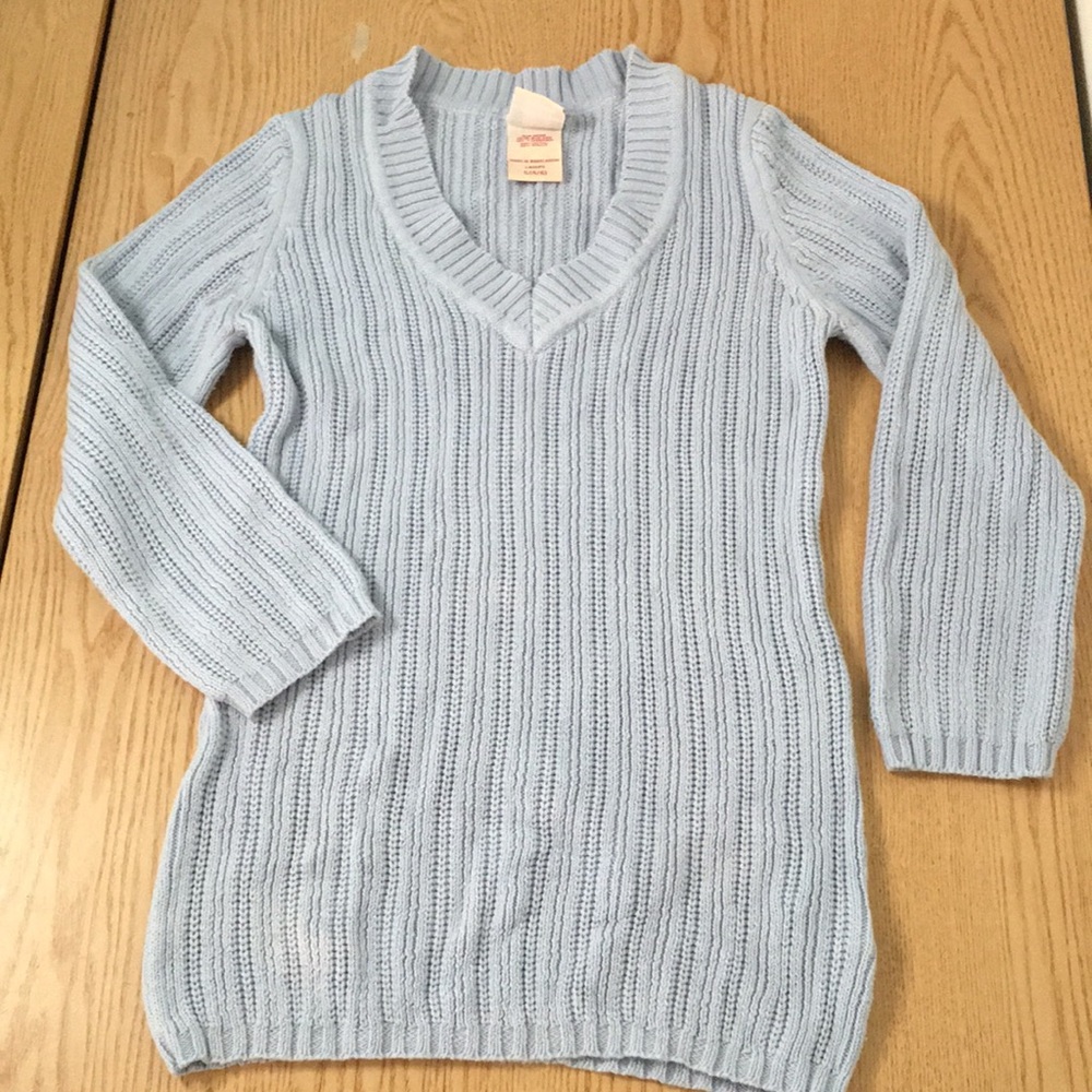 Womens Faded Glory Vneck Sweater Blue Size Small 4-6